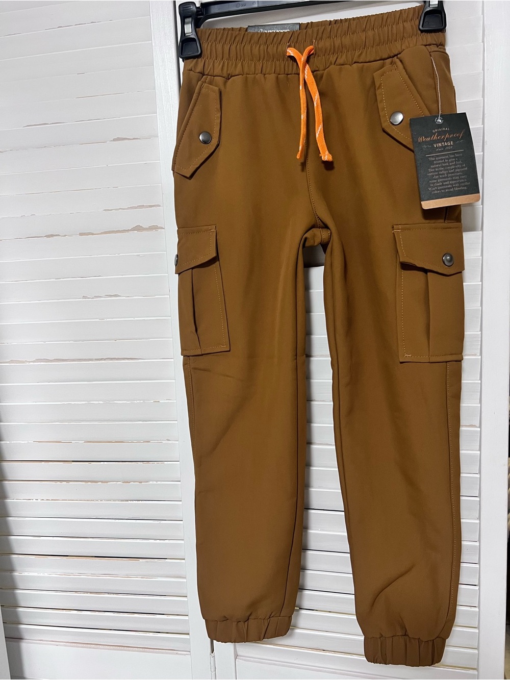 Weatherproof Vintage Cargo Jogger Pants in Desert Brown Kids size 7